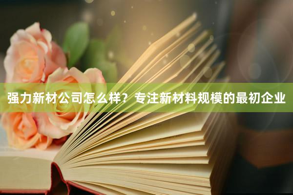 强力新材公司怎么样？专注新材料规模的最初企业